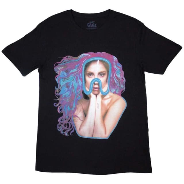 Lady Gaga Mens Artpop Goggles T-Shirt in Black Size: XL Black Male XL