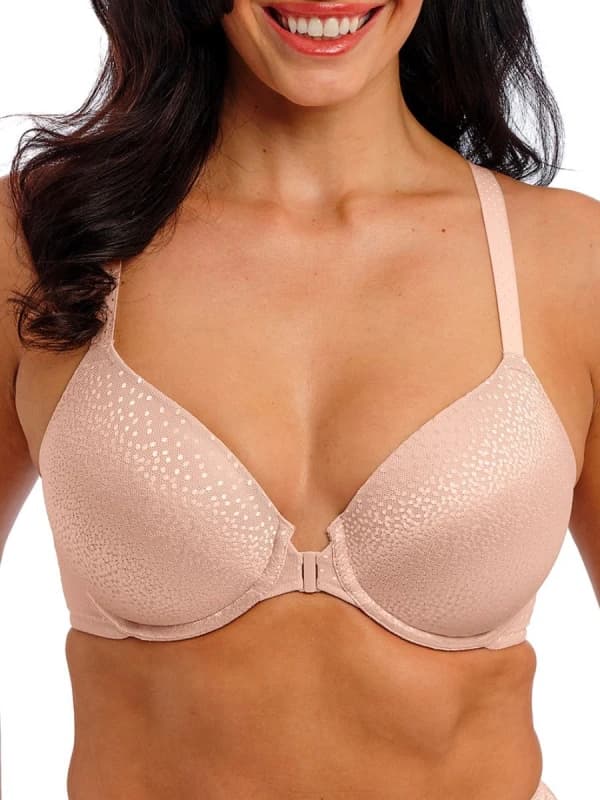 Wacoal Womens Back Appeal Front Fastener Bra in Pink Size: 34D Pink Female 34D