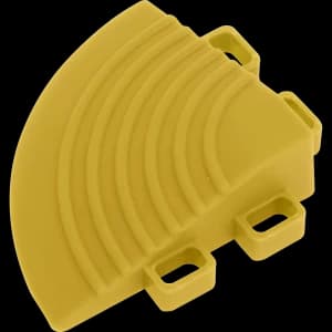 Sealey Anti Slip Polypropylene Corner Floor Tile Yellow 60mm 60mm Pack of 4