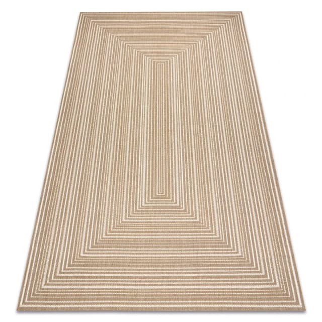 RugsX Flat 48962265 Sisal Carpet Geometric - Natural Beige Straw Color, String 120X170 Cm