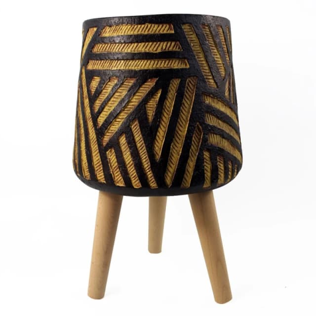 Leaf 45cm x 28cm Bali Large Planter Dark Brown