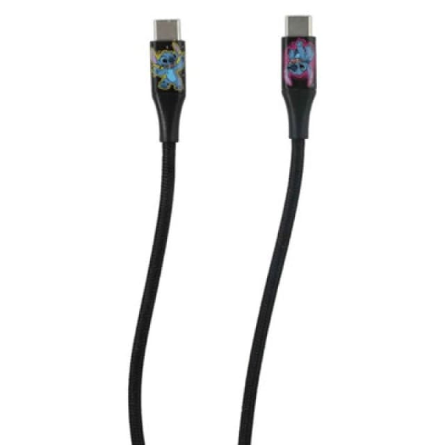Disney Stitch 6ft Type-C Braided Charging Cable Galactic in Blue Blue One Size Unisex 8101464678476