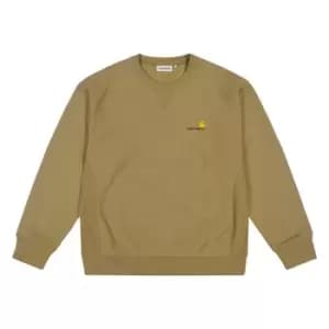Carhartt Wip American Script Crewneck, Buffalo/White, Male, Crewnecks, I025475.1CMXX