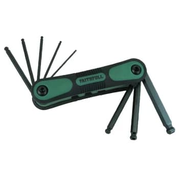 Folding Ball End Hexagon Key Set of 9 Imperial (5/64 - 1/4IN)