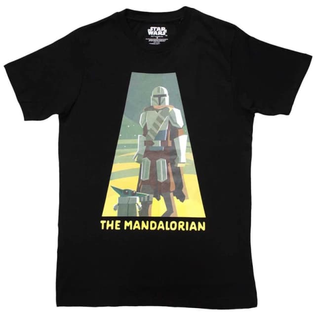 Star Wars Mandalorian Spotlight T Shirt Black unisex