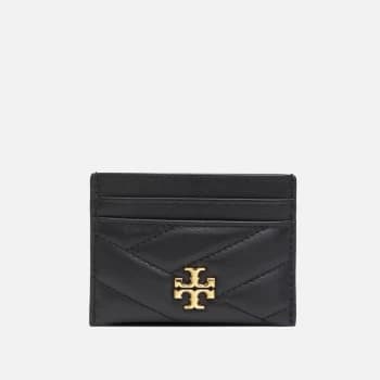 Tory Burch Womens Kira Chevron Card Case - Black