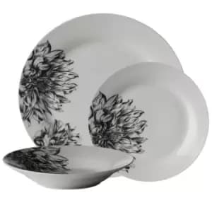 Premier Housewares 12 Piece Avie Botanic Dinner Set