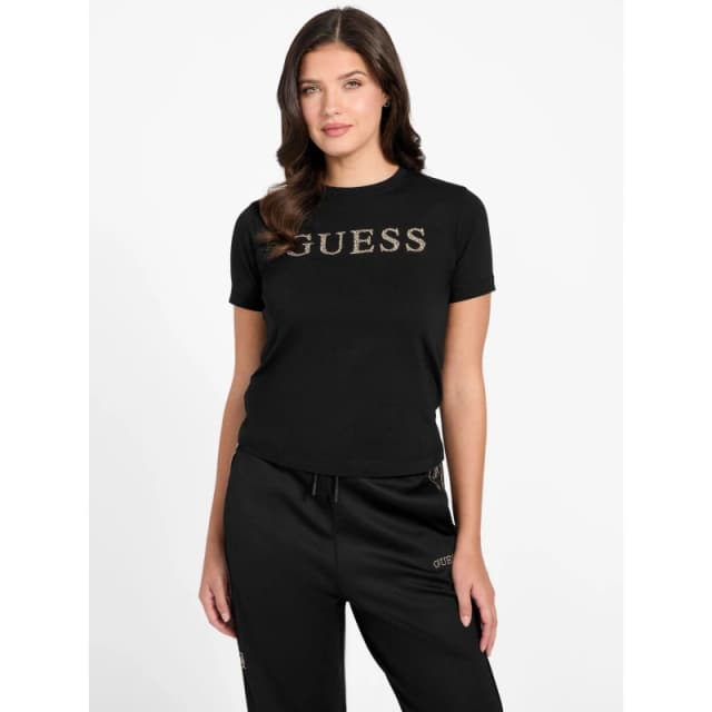 Guess Womens Octavia Slim Fit T-Shirt Black female 8 (XS)