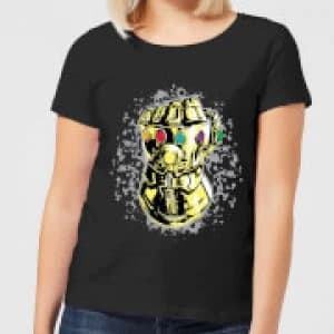 Marvel Avengers Infinity War Fist Comic Womens T-Shirt - Black
