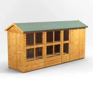 14X4 Power Apex Potting Shed Combi Including 4ft Side Store