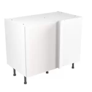 KitchenKIT Slab 100cm Blind Corner Base Unit - Gloss White