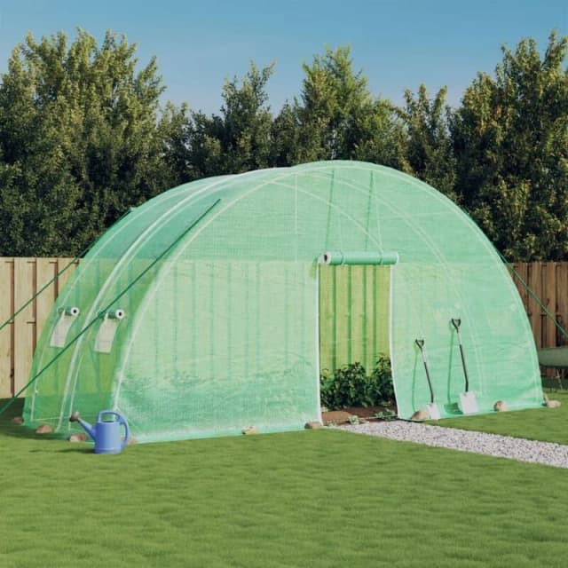 vidaXL Greenhouse with Steel Frame Green 12 m 6x2x2.85 m, Green 364089