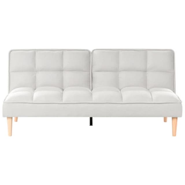 Beliani Sofa Bed 3 Seater Siljan Fabric Off-White