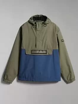 Napapijri Freestrider Half Zip Jacket - Blue/Khaki, Blue/Khaki Size M Men