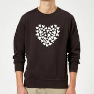 Disney Mickey Mouse Heart Silhouette Sweatshirt - Black