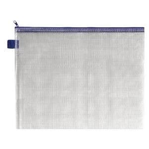 BDS Mesh Zip Bag 360x275mm Blue Pack of 5 ZIPPER Blue