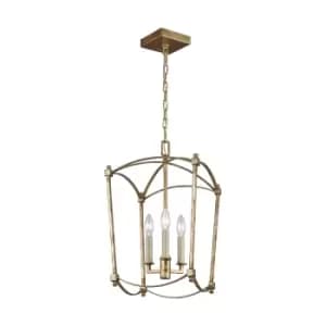 Feiss Thayer Lanterns Pendant Ceiling Light Antique Gold