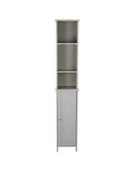 Portland Tall Bathroom Cabinet -- Grey