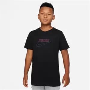 Nike FC Barcelona Swoosh T-Shirt Juniors - Black