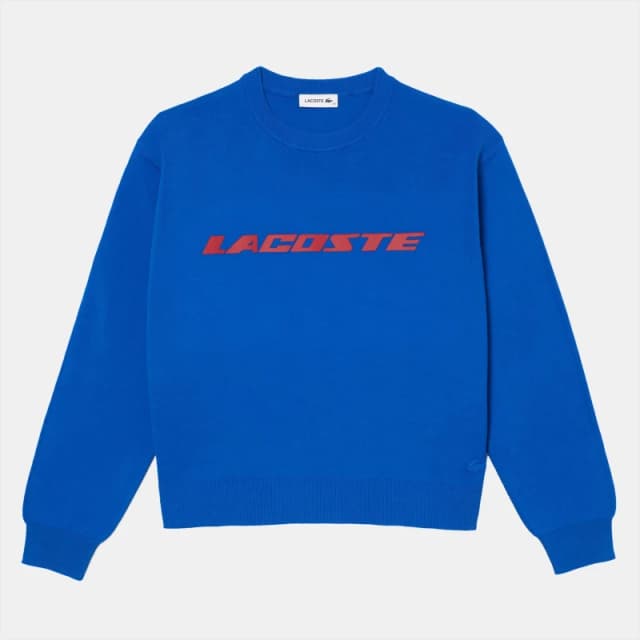 Lacoste Contrast Branded Crewneck Sweatshirt Blue female 6