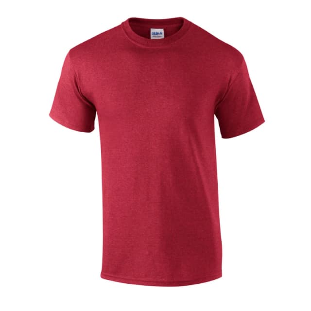 Gildan Mens Heather Ultra Cotton T-Shirt in Dark Red Size: Small Dark Red Male S