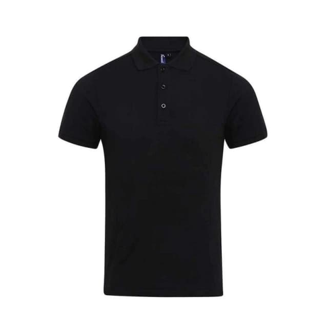 Premier Premier Men Coolchecker Plus Piqu Polo Shirt in Black Size: Small Black S Male 5063527592576