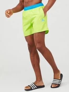 Adidas Solid Clx Swim Shorts - Green