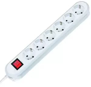 Bachmann 381.250K power extension 1.5 m 6 AC outlet(s) White