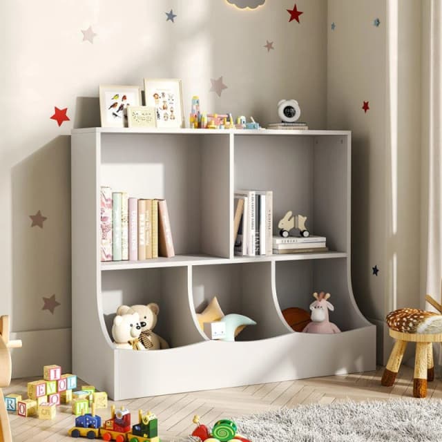 Kabinet UK 2-Tier Open Style Toy and Book Storage Cabinet White unisex One size