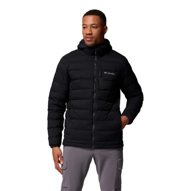 Columbia Mens Drift Peak 4-Way Stretch Water-Resistant Down Jacket Black male Small