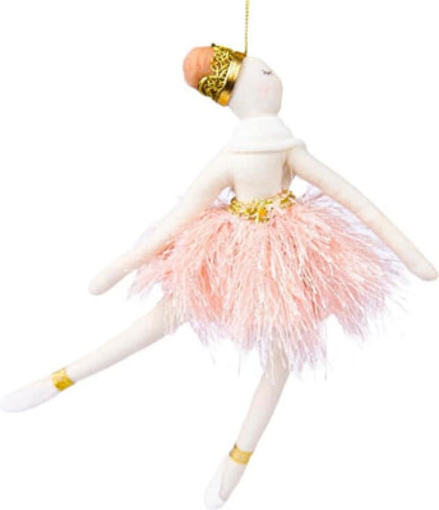 Shatchi Ballerina Pink 14x20cm - Christmas Hanging Decoration Pink
