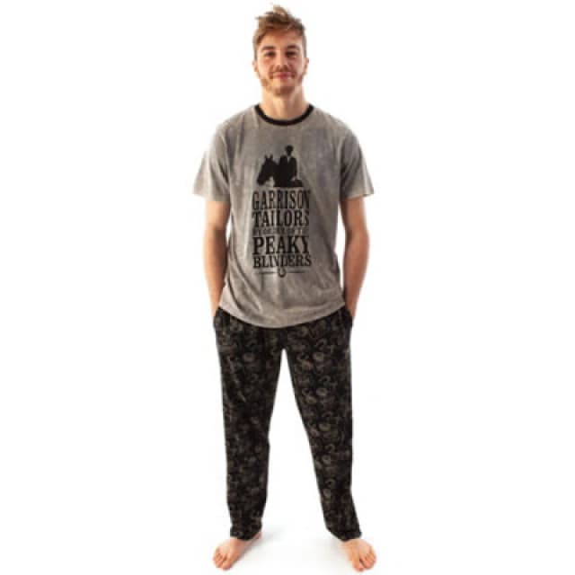 Peaky Blinders Peaky Blinders Men T-Shirt and Lounge Pants in Grey Size: large Grey L Male 5056210169094