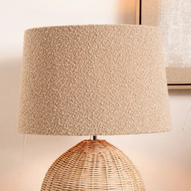 Pacific Lifestyle Taupe Boucle Tapered Lampshade