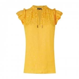Biba Jacquard Blouse - Yellow