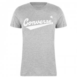 Converse Nova Logo T Shirt Ladies - Grey Heather