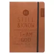 jl185 be still and know tan flexcover journal with elastic closure psalm 46