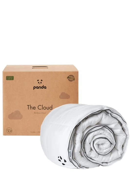 Panda London Panda Cloud 10.5 Tog Bamboo Duvet - All Seasons in White Size: Double White Unisex Double