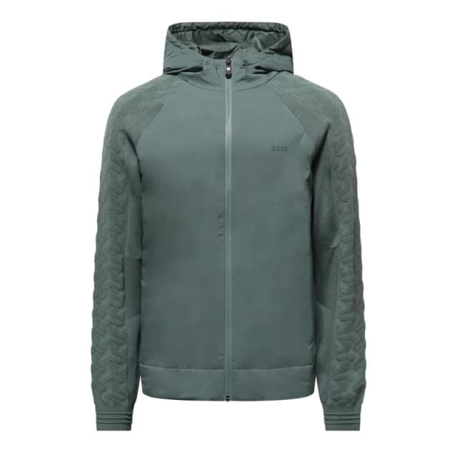 Boss KN Mirror Zip-Up Hoodie Green male S