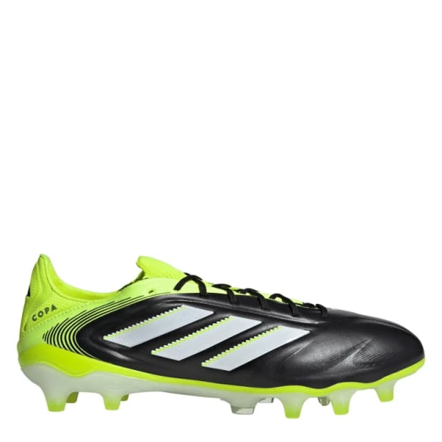 adidas Copa Pure III Elite Adults Firm Ground Football Boots Black/Lemon male 8.5 (42.7)