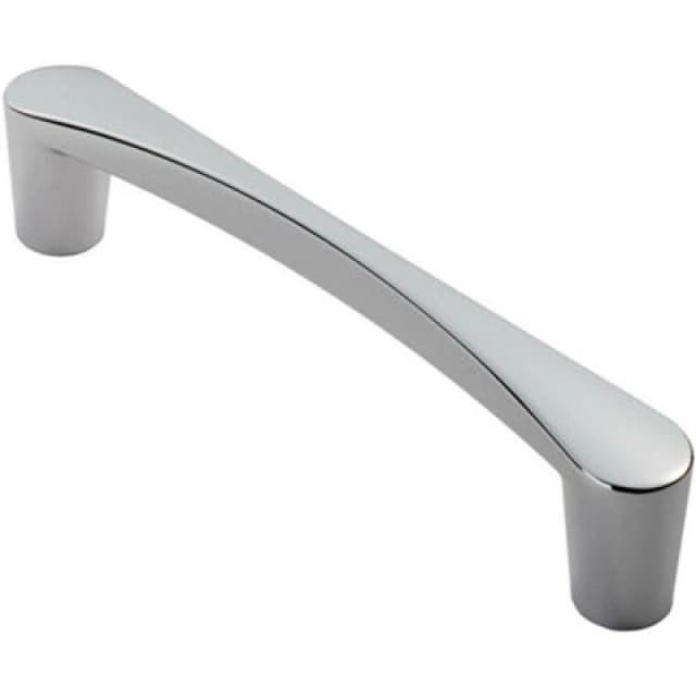 Loops Curved D Shape Pull Handle 146 x 18.5mm 128mm Fixing Centres Polished Chrome Multi unisex