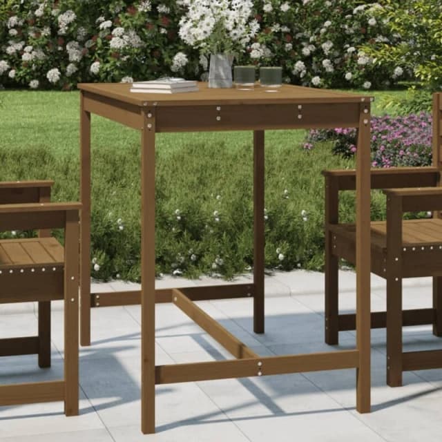 VIDAXL Garden Table Honey Brown 121x82.5x110cm Solid Wood Pine Vidaxl 8720845692056