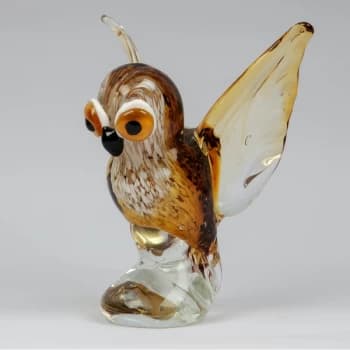 Objets d'Art Glass Ornament - Owl