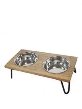 Rosewood Pet Wooden Double Diner