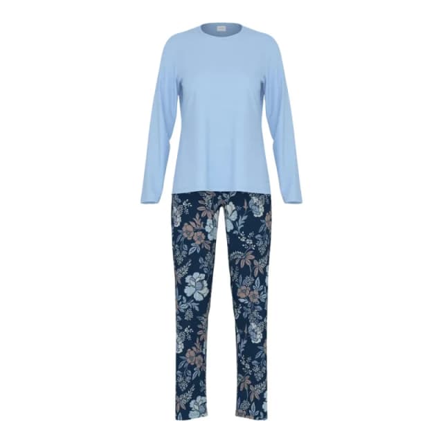 mey Womens long pyjama Mey Nostalgia Bleu Female 48
