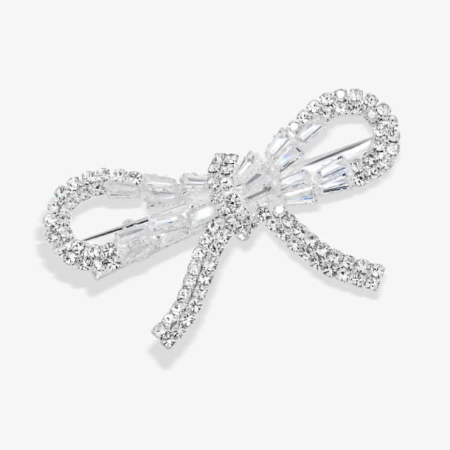 Mood Silver Crystal Bow Hair Slide Jewellery Sets One Size Silver 72788711000