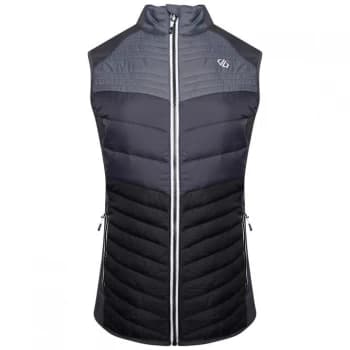 Dare2B Surmount Wool Baffled Bodywarmer - Black/Ebony