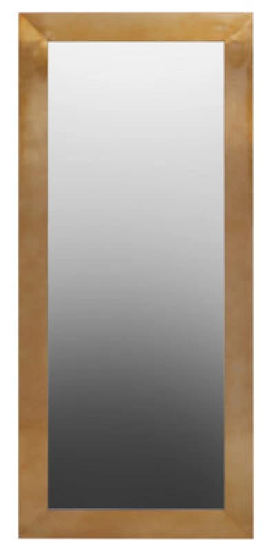 Orsina Minimalist Gold Rectangular Wall Mirror, Brushed Gold Stainless Steel Frame Mirror For Living Room