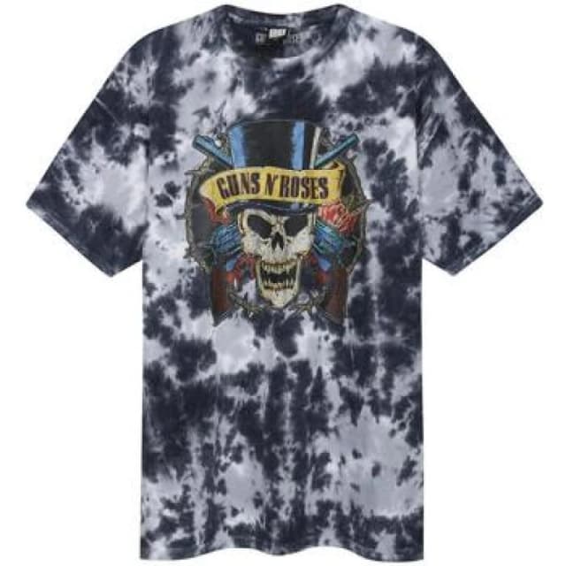 Amplified Amplified Men Death Skull Guns N Roses T-Shirt in Grey Size: large Grey L Male 5063470916702