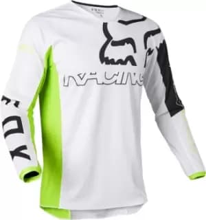 FOX 180 Skew Motocross Jersey, white-green Size M white-green, Size M