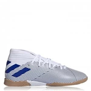adidas Nemeziz Childrens Indoor Football Trainers - White/Blue/Blk